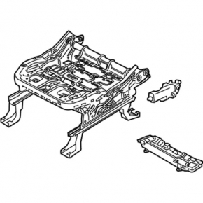Right driver's seat runner for Ford Edge 15-24, electric, without frame
