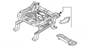 Right driver's seat runner for Ford Edge 15-24, electric, without frame