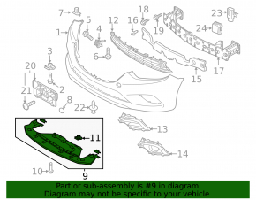 Mazda 6 13-17 front bumper guard is dented