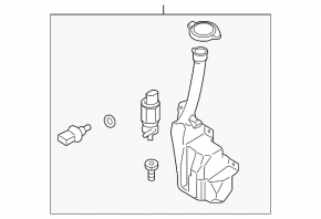 Washer reservoir Ford Mustang mk6 18-