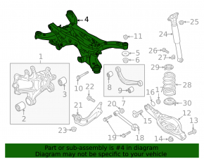 Rear subframe Mazda CX-5 13-16 AWD