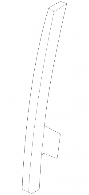 Mitsubishi Galant 04-12 front right door glass guide