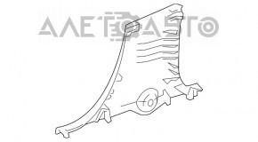 Lower left center pillar trim for Mercedes CLA 14-19 black