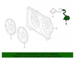 Left Cooling Fan Motor for Lexus GS350 13-19