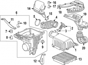Air filter housing Honda CRV 23- 1.5T lower part