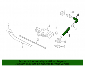 Volvo XC60 21-26 Headlight Washer Nozzle Tubes (2 parts)