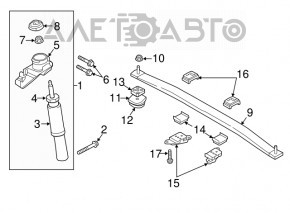 Left spring cushion Volvo XC90 16-23 complete