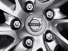 Central cap on disk set 4pcs Volvo XC90 16-22 63.5mm gray