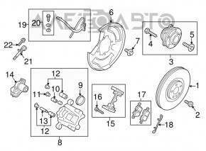 Brake disc rear left Volvo XC90 16-24 320mm