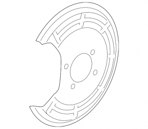 Brake Disc Cover Rear Left Buick Encore 13-19 fwd