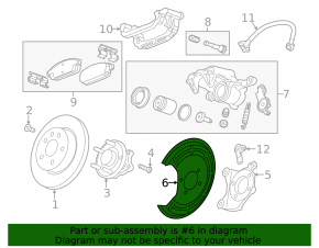 Brake Disc Cover Rear Left Buick Encore 13-19 fwd
