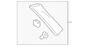 Trunk door molding right along glass Chevrolet Bolt EV 22-23