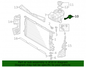 Upper Coolant Expansion Tank Bracket Audi A6 C7 12-18