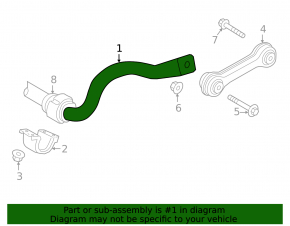 Front stabilizer Audi A6 C8 19-28mm, brown rigidity