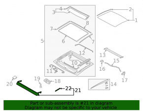 Panorama seal fairing Audi A6 C8 19- 
