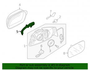 Left mirror turn signal Audi Q5 8R 13-17