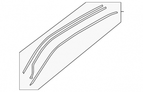 Roof trim seal left BMW i3 14-20 on body, set