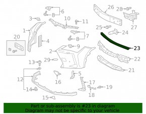 Front bumper reinforcement lower Lexus UX200 UX250h 19-