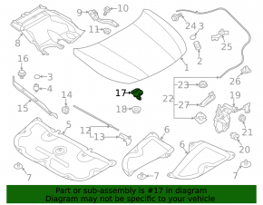 Subaru Outback 15-19 Hood Lock Hook