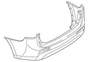 Rear bumper bare Mitsubishi Outlander 14-15 prerest