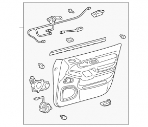 Front left door panel, gray, Lexus GX470 03-07