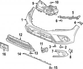 Front bumper air duct left Honda Civic XI FE/FL 22- 4d