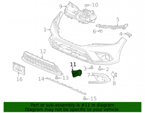 Front bumper air duct left Honda Civic XI FE/FL 22- 4d