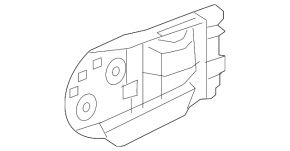 Door handle inside rear right Acura MDX 14-20