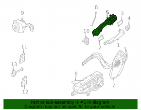 Front left door handle mechanism Nissan Sentra 20-24
