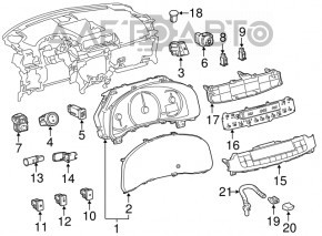 Lexus CT200h 16-17 Windshield Heated Button