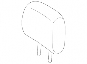 Nissan Pathfinder 13-16 rear right headrest, beige leather