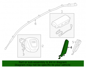 Front right seat airbag for Audi A4 B8 14-16