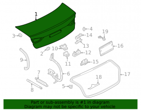 Audi A3 22-26 trunk lid