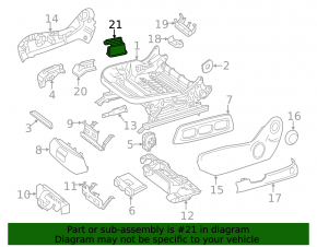 Rear left passenger seat runner trim Mercedes CLA 14-19 black