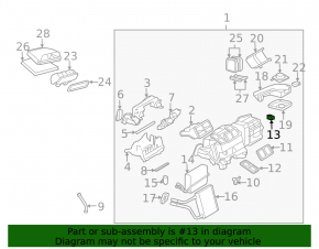 Right heater actuator motor for Mercedes W211