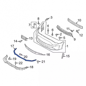 Front Bumper Lip Ford Mustang mk6 18-rest