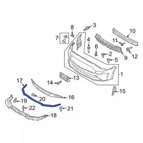 Front Bumper Lip Ford Mustang mk6 18-rest