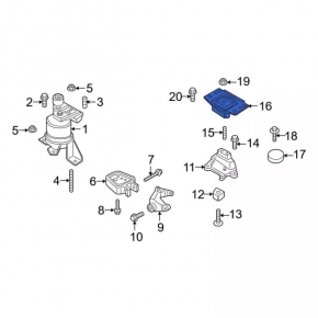 Engine mount left Ford Edge 19- 2.0T