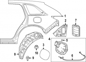 Left ventilation shield Mazda CX-90 24-26