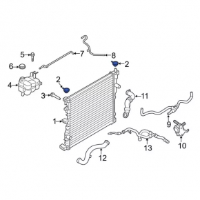 Upper left radiator bracket Ford Explorer 20-