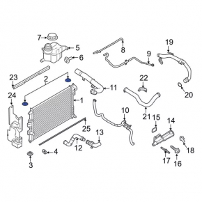 Upper left radiator bracket Ford Explorer 20-