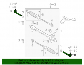 Steering tip left Mazda CX-9 16- CTR