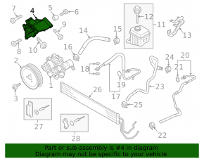 Power steering pump bracket Audi Q7 4L 10-15