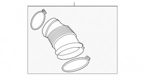 Air duct from the filter BMW 5 G30 17-23 With M8, 4.4L