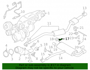 Rear left muffler bracket BMW X3 F25 11-17