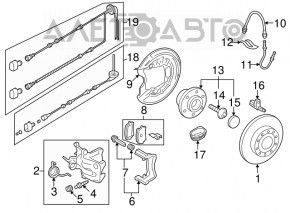 Brake Disc Cover Rear Right VW Passat b7 12-15 USA