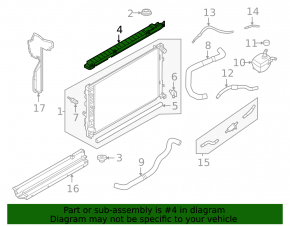 Upper radiator deflector for Nissan Rogue 22-26 1.5T JP built