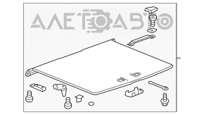 Right floor covering for Chevrolet Volt 11-15, black