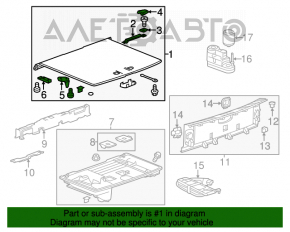 Right floor covering for Chevrolet Volt 11-15, black