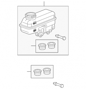 GMC Terrain 10-17 Master cylinder reservoir